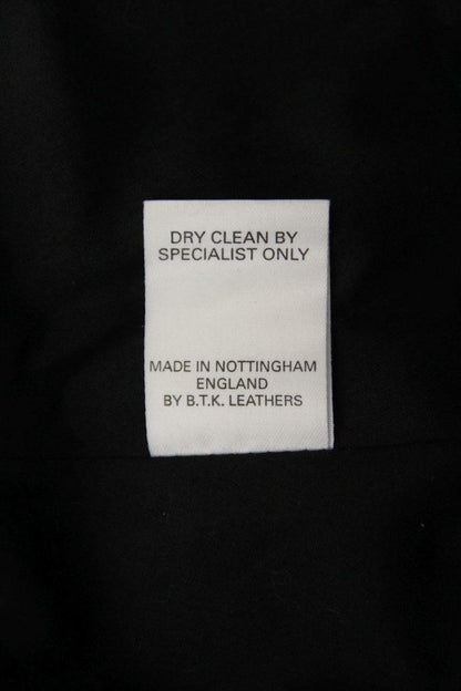BTK LEATHERS BRITISH MADE BLACK COWHIDE BIKER JEANS WAIST 30 IN/INSIDE LEG 31 IN