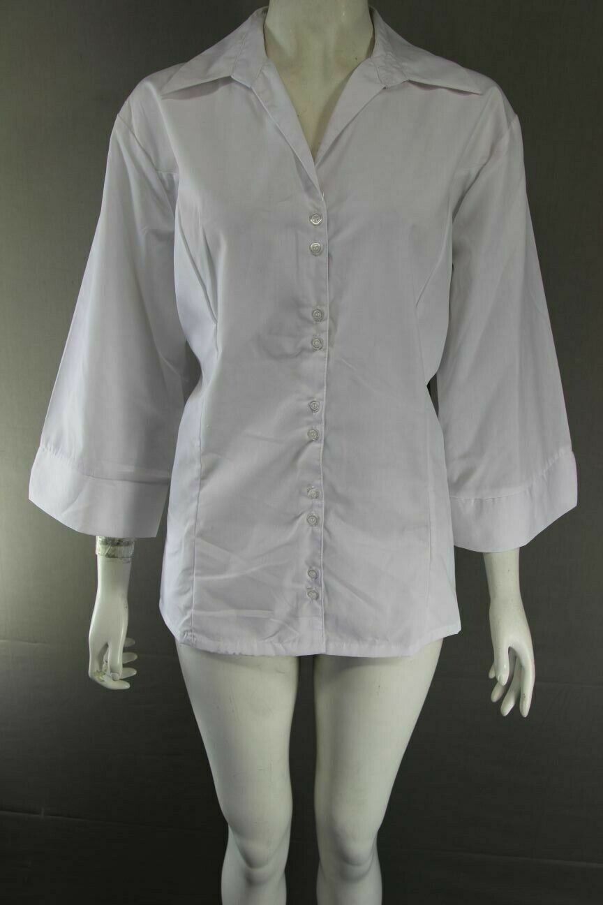 10 x GEORGE LADIES WHITE PLUS SIZED BLOUSE SIZE 24 . FREE DELIVERY