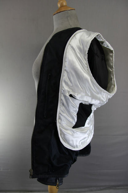 FRANK THOMAS LADY RIDER BLACK LEATHER BIKER JCKT + ARMOUR/THERMAL LINING SIZE 12