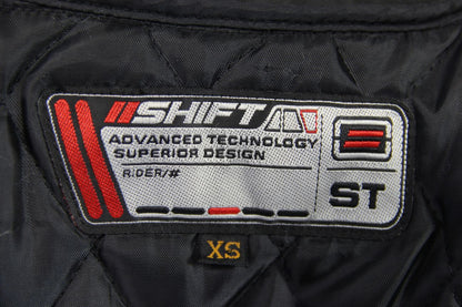 SWIFT BLACK LEATHER BIKER JACKET WITH CE ARMOUR & THERMAL LINING: 34 IN/X SMALL