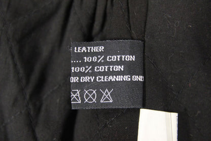 JUST BIKERS CLASSIC BLACK LEATHER COTTON LINED JACKET 42-44 INCH CHEST