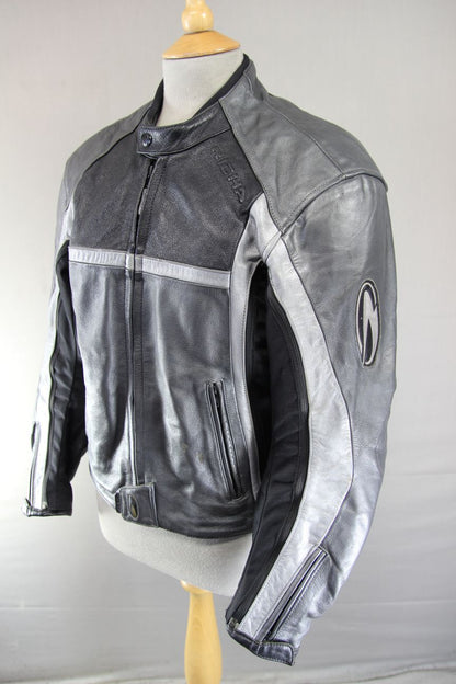 RICHA AVS EVO ALL SEASON LEATHER BIKER JACKET WITH CE ARMOUR/THERMAL LINING 38IN