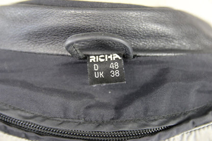RICHA AVS EVO ALL SEASON LEATHER BIKER JACKET WITH CE ARMOUR/THERMAL LINING 38IN