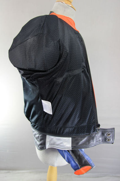 BRITISH MADE SCOTT LEATHERS BIKER JACKET WITH SHOULDER & ELBOW CE ARMOUR 34-36IN