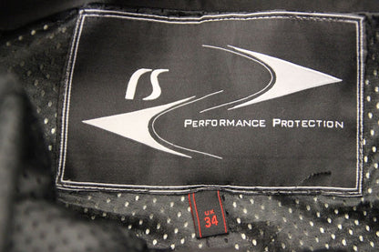 RS PERFORMANCE PROTECTION LEATHER BIKER TROUSERS + CE ARMOUR: WAIST 32"/LEG 29"
