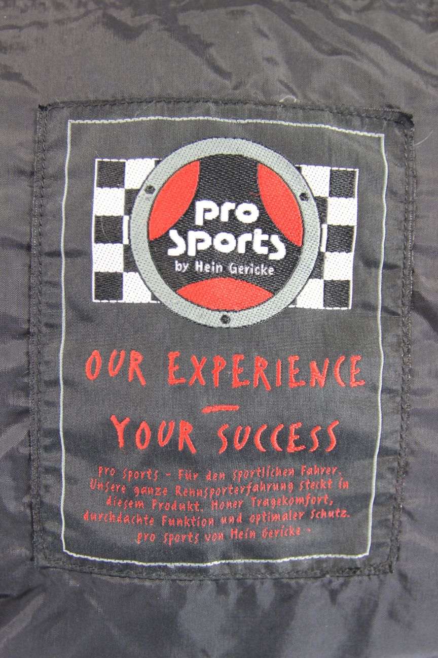 HEIN GERICKE PRO SPORTS LEATHER BIKER JACKET WITH HIPROTEC CE ARMOUR 36 INCH