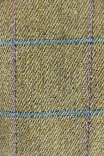 BRONTE ENGLISH MADE COUNTRY SPORTS CHECKED WOOL RICH BLEND TWEED COAT: SIZE 10