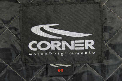 CORNER CLASSIC BLACK & RED LEATHER BIKER JACKET + ARMOUR/THERMAL LINING 48-50 IN