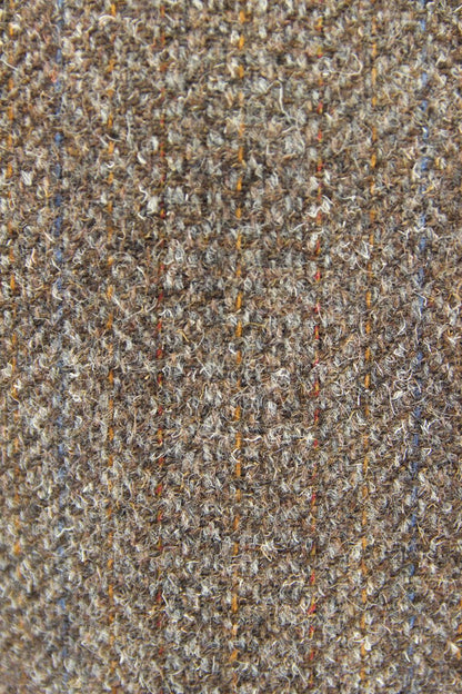 BRITISH MADE HODGES PURE WOOL CLASSIC STRIPED BROWN TWEED JACKET 44 INCH