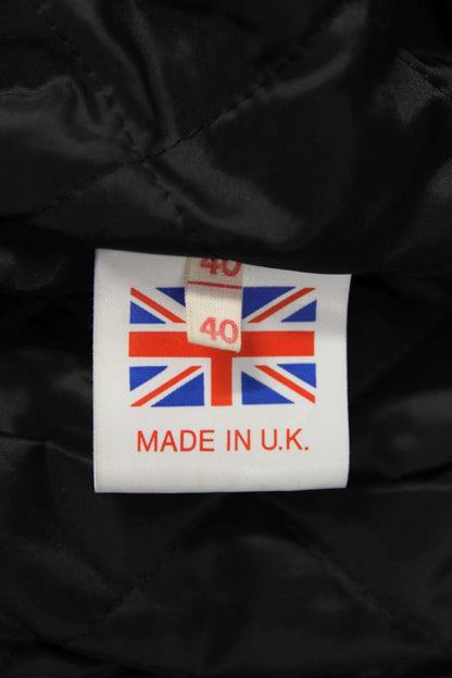CLASSIC BRITISH MADE BLACK SCOTT LEATHERS BIKER JACKET 36 INCH