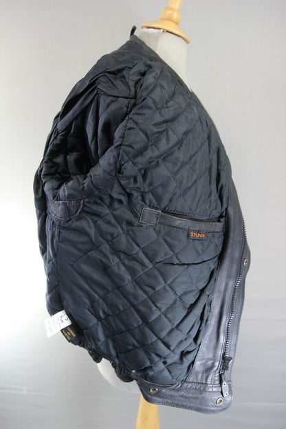 AMAZING SYLMAN CLASSIC BLACK CALF LEATHER BIKER JACKET 40-42 INCH CHEST