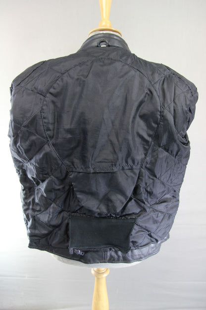 LADIES CLASSIC BLACK LEATHER BIKER JACKET 40-42 INCH CHEST/SIZE 18