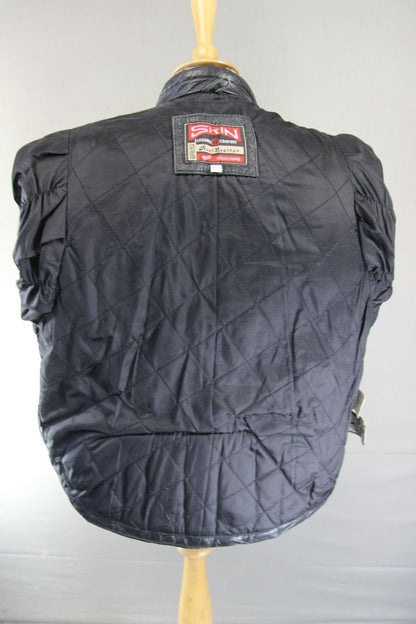 CLASSIC SKIN BLACK LEATHER BIKER JACKET 42-44 INCH CHEST