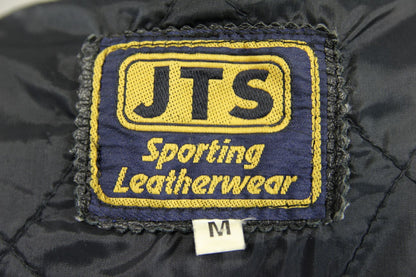 LADIES CLASSIC JTS BLACK LEATHER BIKER JACKET 38 INCH CHEST/MEDIUM