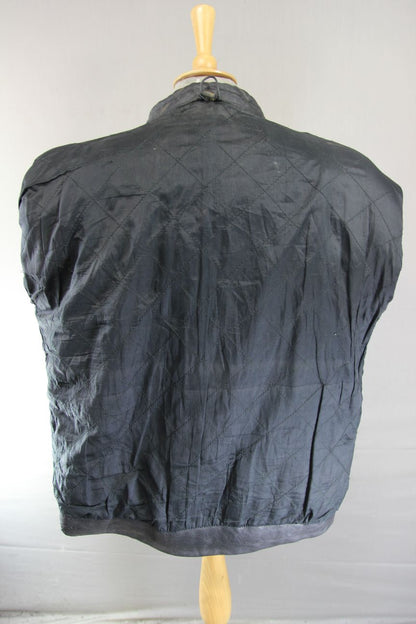 CLASSIC BLACK LEATHER BIKER JACKET 40 INCH/MEDIUM