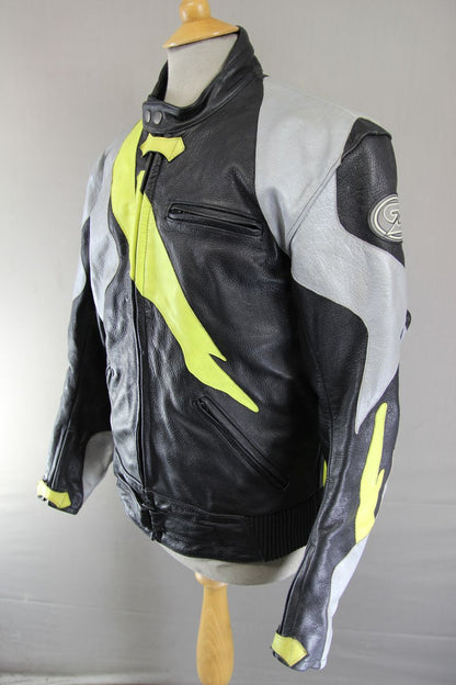 SWIFT INNOVATION LEATHER BIKER JACKET WITH THERMAL LINING 42-44 INCH/LARGE