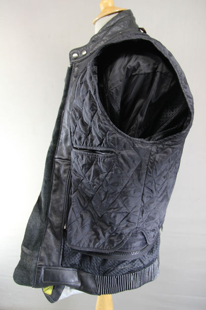SWIFT INNOVATION LEATHER BIKER JACKET WITH THERMAL LINING 42-44 INCH/LARGE