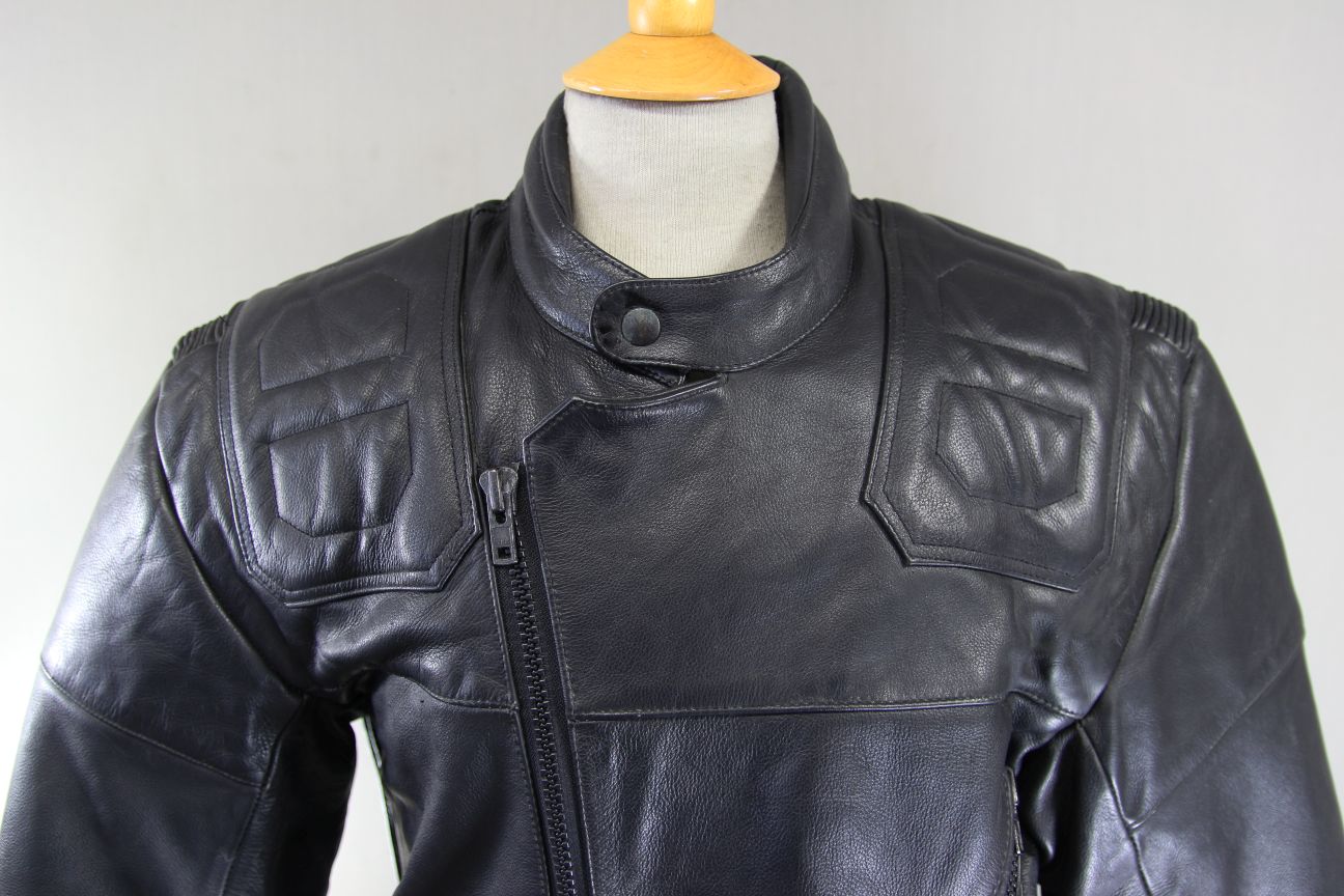 CLASSIC SPORTEX MAXX BLACK LEATHER BIKER JACKET 40 INCHES
