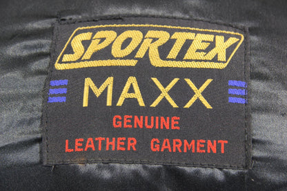 CLASSIC SPORTEX MAXX BLACK LEATHER BIKER JACKET 40 INCHES
