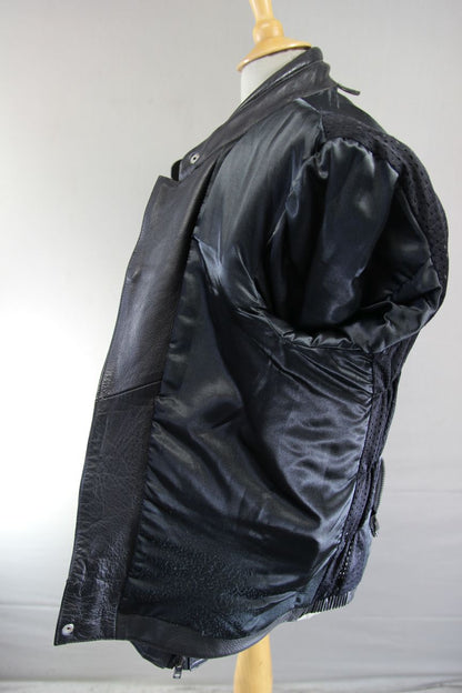 CLASSIC SPORTEX MAXX BLACK LEATHER BIKER JACKET 40 INCHES