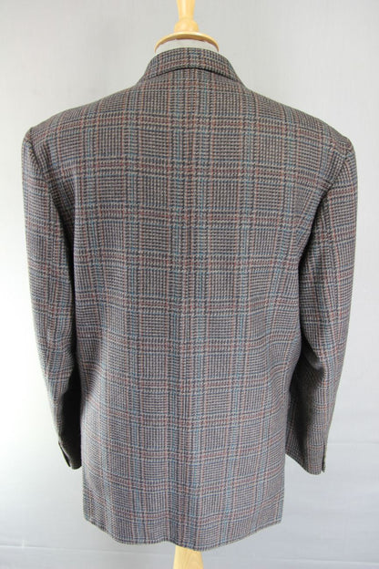 1880 CLUB CLASSIC CHECKED BROWN WOOL RICH BLEND TWEED JACKET 38 INCH