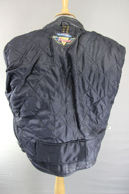 CLASSIC AKITO T-FORCE PLUS BLACK LEATHER BIKER JACKET 40-42 INCH CHEST