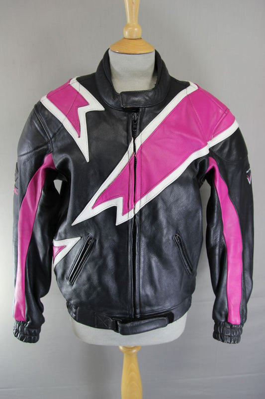 FRANK THOMAS COWHIDE LEATHER ARMASPORT BIKER JACKET WITH BACK PROTECTOR 40 INCH