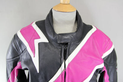 FRANK THOMAS COWHIDE LEATHER ARMASPORT BIKER JACKET WITH BACK PROTECTOR 40 INCH