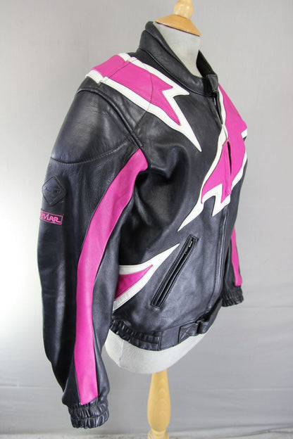 FRANK THOMAS COWHIDE LEATHER ARMASPORT BIKER JACKET WITH BACK PROTECTOR 40 INCH