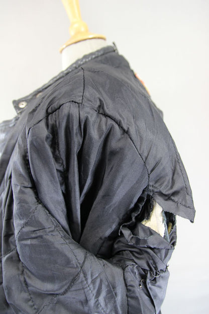 CLASSIC BASHIR BLACK LEATHER BIKER JACKET 42-44 INCH CHEST/LARGE