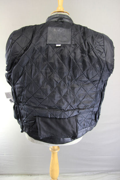 CLASSIC NEKI LEATHERLAND BLACK BIKER JACKET 40-42 INCH CHEST
