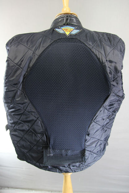 AKITO MERCURY PLUS CLASSIC BLACK LEATHER BIKER JACKET WITH BACK PROTECTOR 42-44"