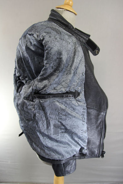 CLASSIC SPORTEX A5 BLACK LEATHER BIKER JACKET 40-42 INCH