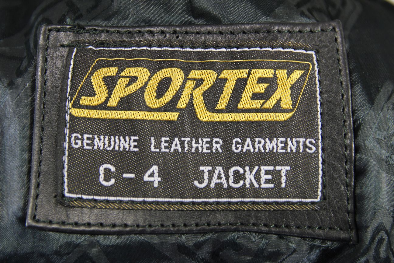 CLASSIC SPORTEX C4 BLACK LEATHER BIKER JACKET 34-36 INCH