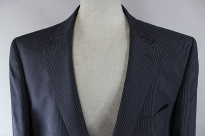 NEW WITH TAGS PIERRE CARDIN PURE WOOL NAVY BLUE PINSTRIPED JACKET 50IN (REG FIT)