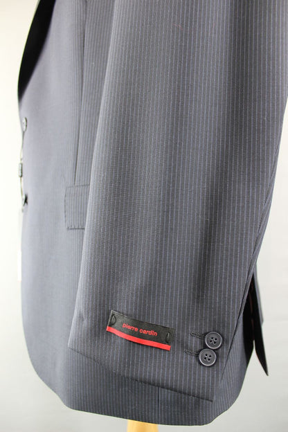 NEW WITH TAGS PIERRE CARDIN PURE WOOL NAVY BLUE PINSTRIPED JACKET 50IN (REG FIT)