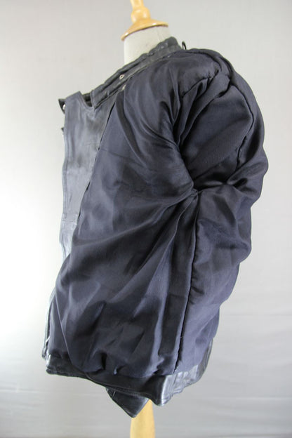 CLASSIC DAPA BLACK LEATHER BIKER JACKET 42-44 INCH