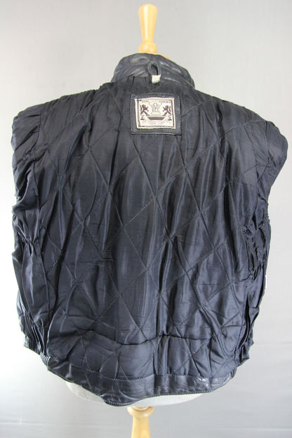 CLASSIC BLL BLACK COWHIDE LEATHER BIKER JACKET 40 INCH CHEST