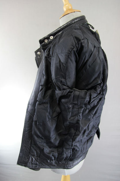 FIFTH AVENUE LEATHERWEAR CLASSIC BLACK BIKER JACKET 36-38 INCH CHEST