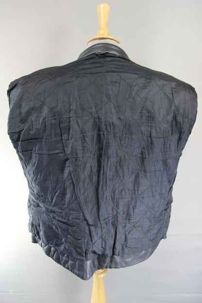 CLASSIC BLACK LEATHER BIKER JACKET 38 INCH CHEST