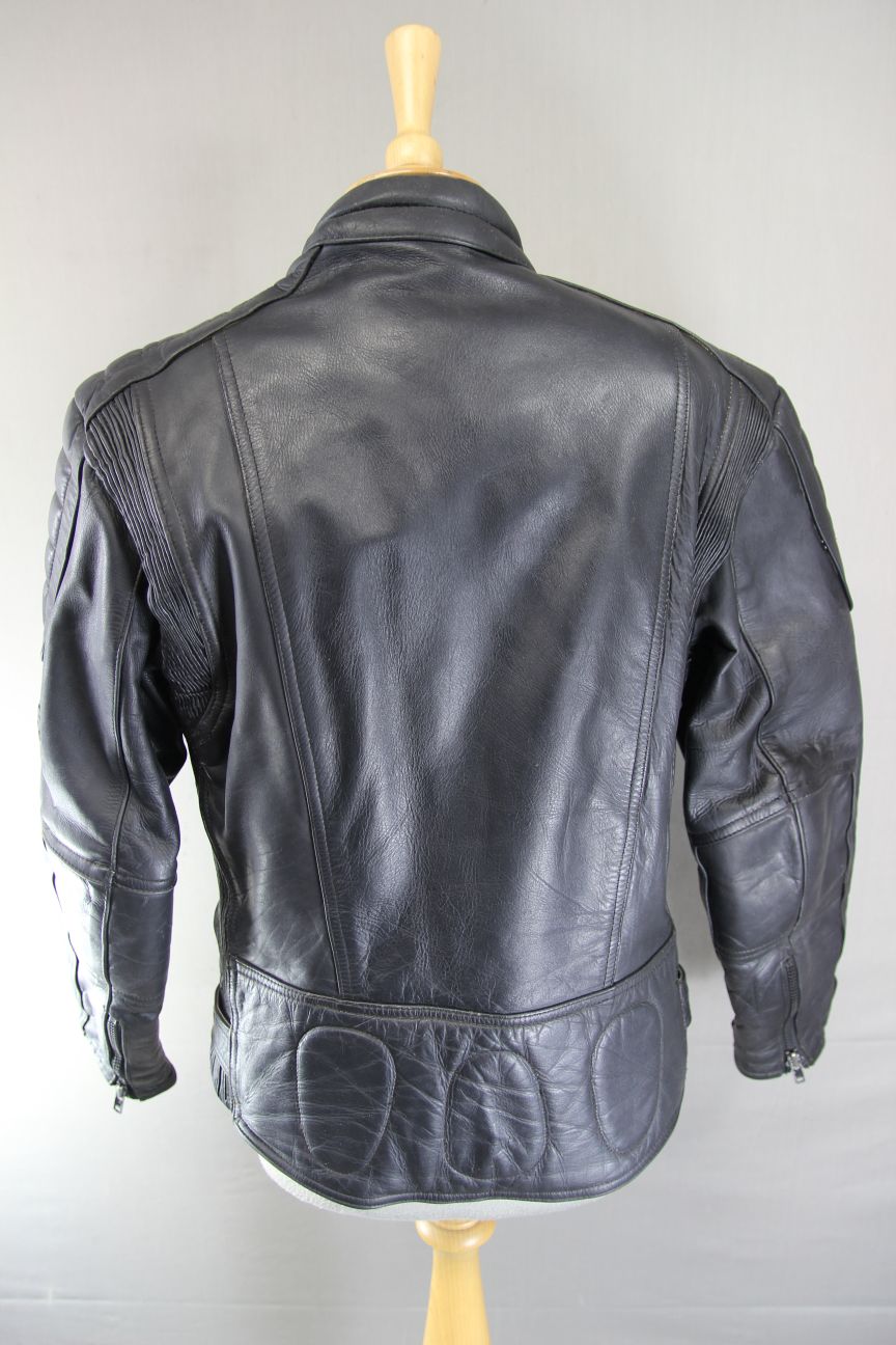 CLASSIC JTS BLACK LEATHER THINSULATE 3M THERMAL LINED BIKER JACKET 40-42 INCH