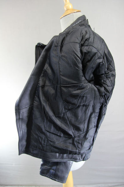 BLL SHEEP LAND CLASSIC BLACK LEATHER BIKER JACKET 38 INCH