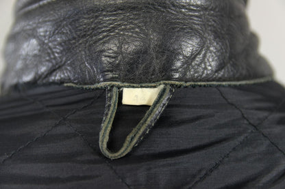 CLASSIC BLACK LEATHER BIKER JACKET 42-44 INCH