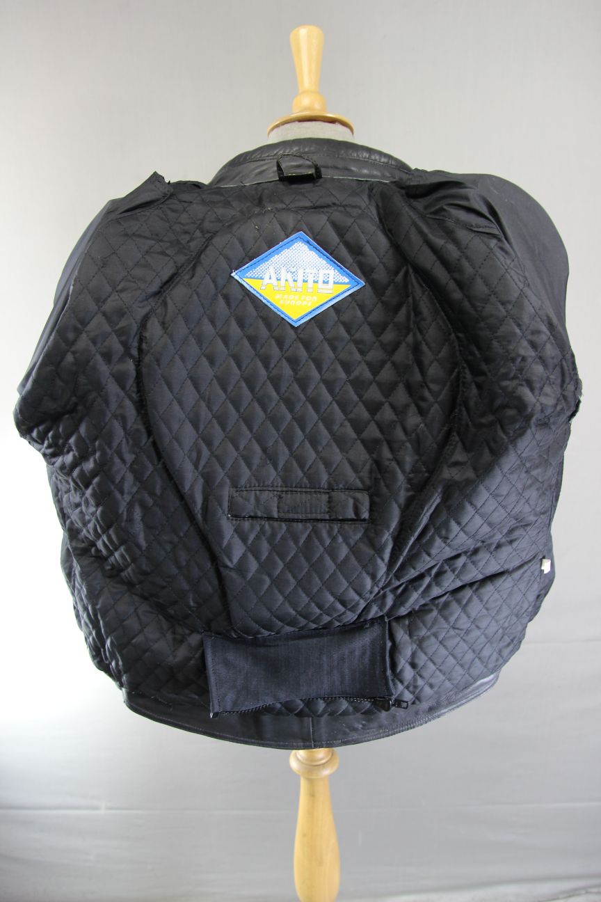 AKITO APOLLO PLUS LEATHER BIKER JACKET + BACK, SHOULDER & ELBOW PROTECTORS 42 IN