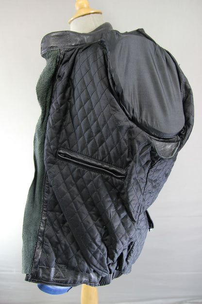 AKITO APOLLO PLUS LEATHER BIKER JACKET + BACK, SHOULDER & ELBOW PROTECTORS 42 IN