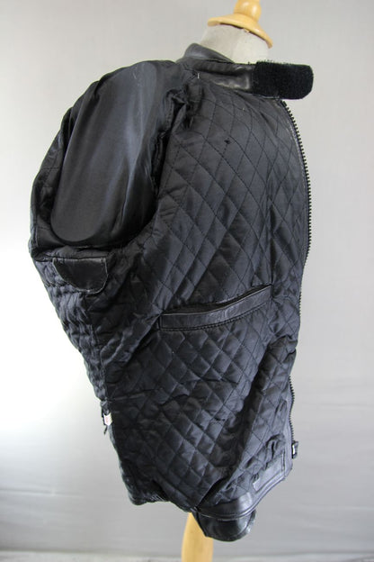 AKITO APOLLO PLUS LEATHER BIKER JACKET + BACK, SHOULDER & ELBOW PROTECTORS 42 IN