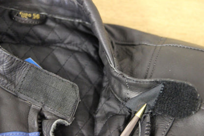 AKITO APOLLO PLUS LEATHER BIKER JACKET + BACK, SHOULDER & ELBOW PROTECTORS 42 IN