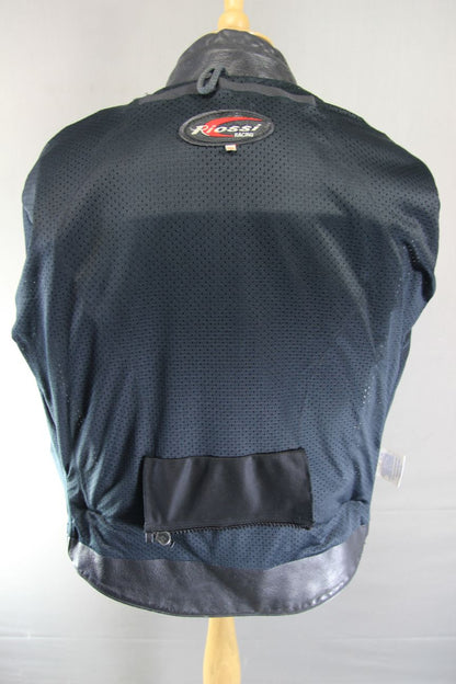 BRITISH MADE RIOSSI RACING CAFE RACER LEATHER BIKER JACKET: 40-42 INCH CHEST