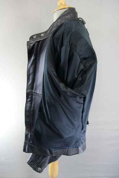BRITISH MADE RIOSSI RACING CAFE RACER LEATHER BIKER JACKET: 40-42 INCH CHEST