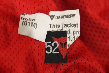 DAINESE BLACK, SILVER & GREY LEATHER BIKER JCKT + SHOULDER & ELBOW CE ARMOUR 42"